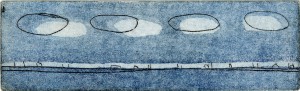 HORILI, 02/2015, 2-Farbplatten-Aquatinta und Strichätzung, 6 x 19,2 cm