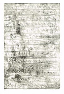 E. Hartwig, SKRIPTTO15, 05/2014, Etching-wenig-Farbe-Prägedruck, 29,5 x 19,5 cm auf 39,5 x 27 cm