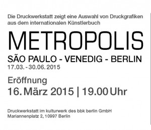 Einladung Metropolis 16. März 2015 in Berlin