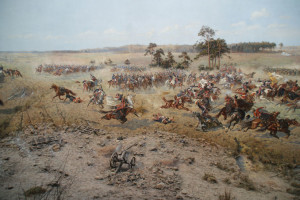 Panorama der Schlacht bei Raclawice (1794), von Jan Styka und Wojciech Kossak, 1894, Öl auf Leinwand, 15 m x 114 m, Jana Ewangelisty Purkyniego, 25.10.2016