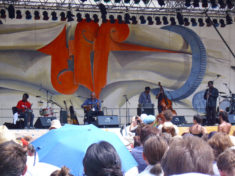 Afrikanischer Free-Jazz auf der großen Marktbühne, Rudolstadt, Juli 2010
