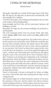 Catalog für Nebraska, Utopia of the Metropolis, Text Michele Emmer-1